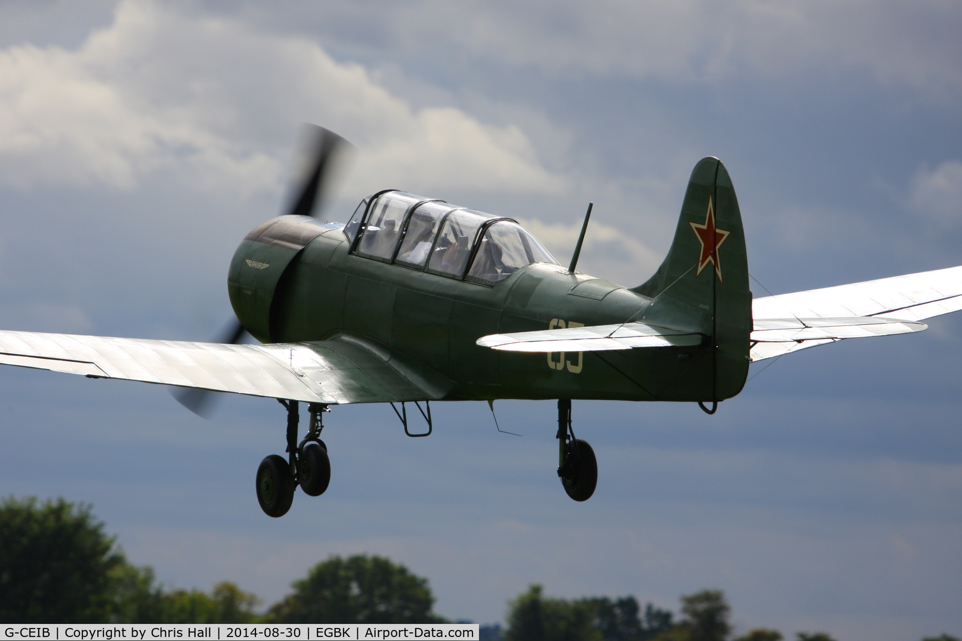 G-CEIB, 1958 Yakovlev Yak-18A C/N 1160403, at the LAA Rally 2014, Sywell