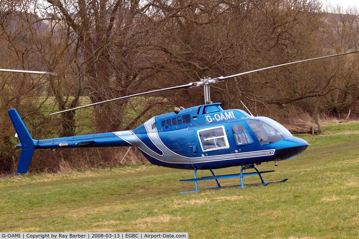 G-OAMI, 1968 Bell 206B JetRanger II C/N 464, Bell 206B Jet Ranger II [464] Cheltenham Racecourse~G 13/03/2008
