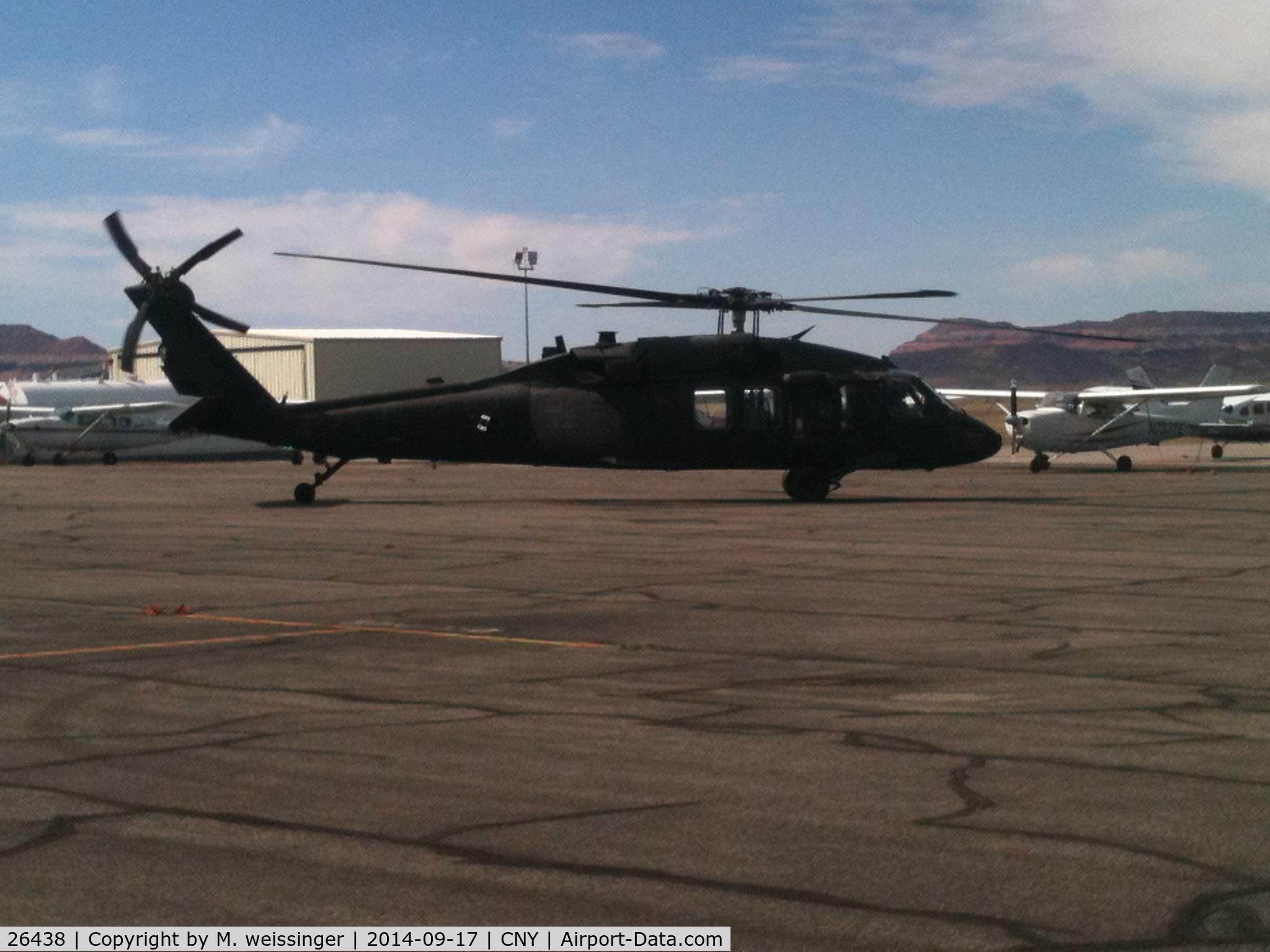 26438, 1995 Sikorsky UH-60L Black Hawk C/N 70-2116, refuel stop at CNY.