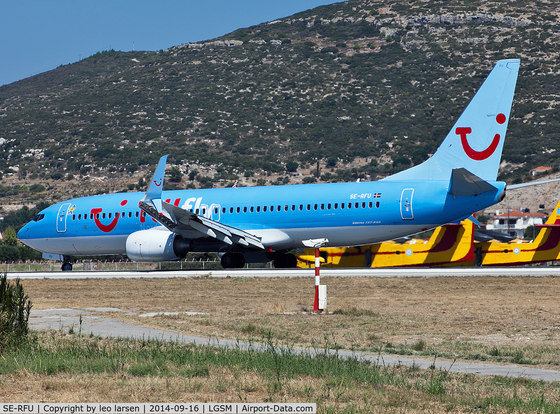 SE-RFU, 2011 Boeing 737-8K5 C/N 37259, Samos 16.9.14