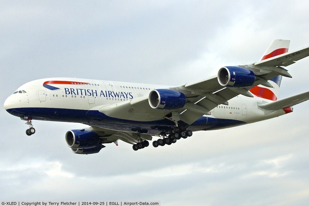 G-XLED, 2013 Airbus A380-841 C/N 144, 2013 Airbus A380-841, c/n: 144 at Heathrow