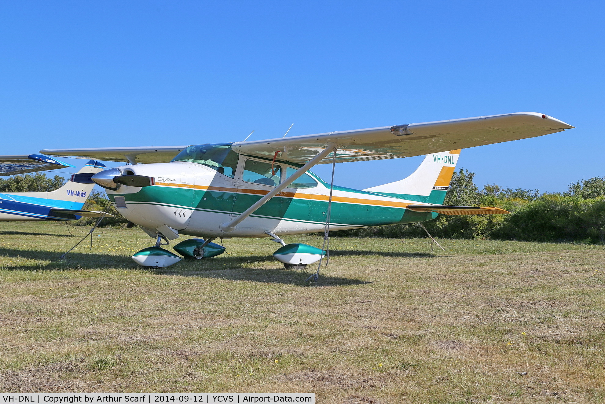 VH-DNL, 1965 Cessna 182H Skylane C/N 18256087, Cervantes Airport WA. Cessna 182 Association of Australia fly in 2014.