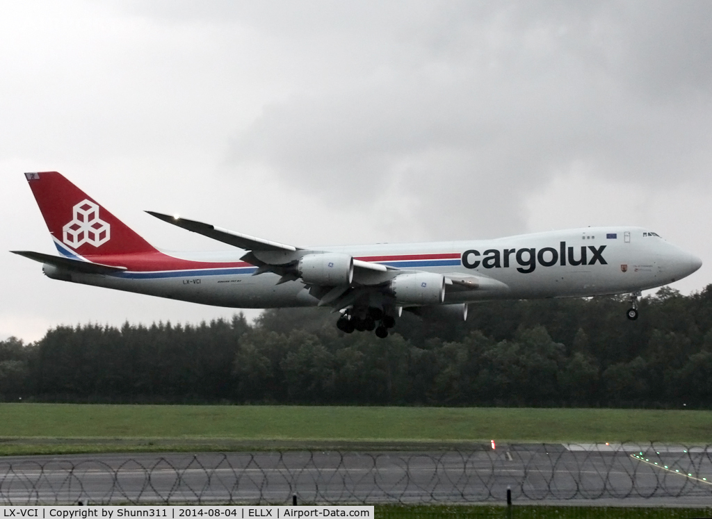 LX-VCI, 2013 Boeing 747-8R7F C/N 35822, Landing rwy 24