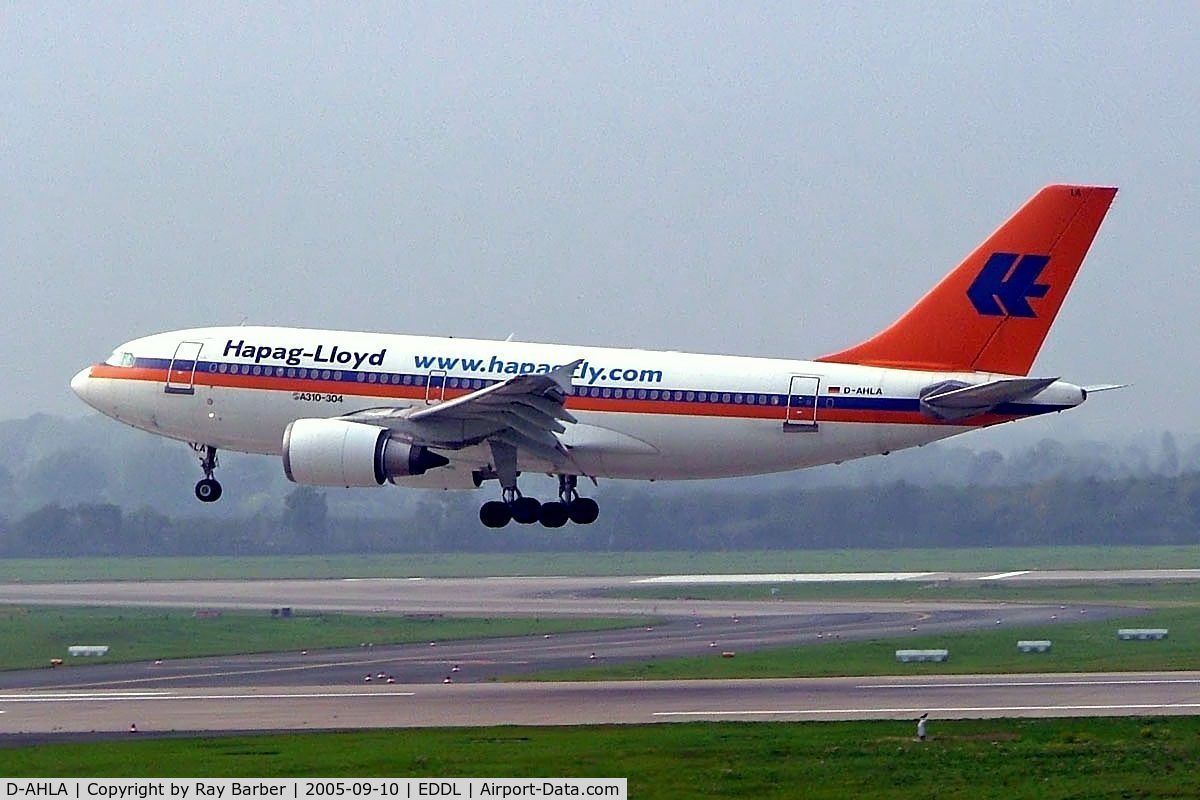 D-AHLA, 1989 Airbus A310-304 C/N 520, Airbus A310-304 [520] (Hapag-Lloyd) Dusseldorf~D 10/09/2005