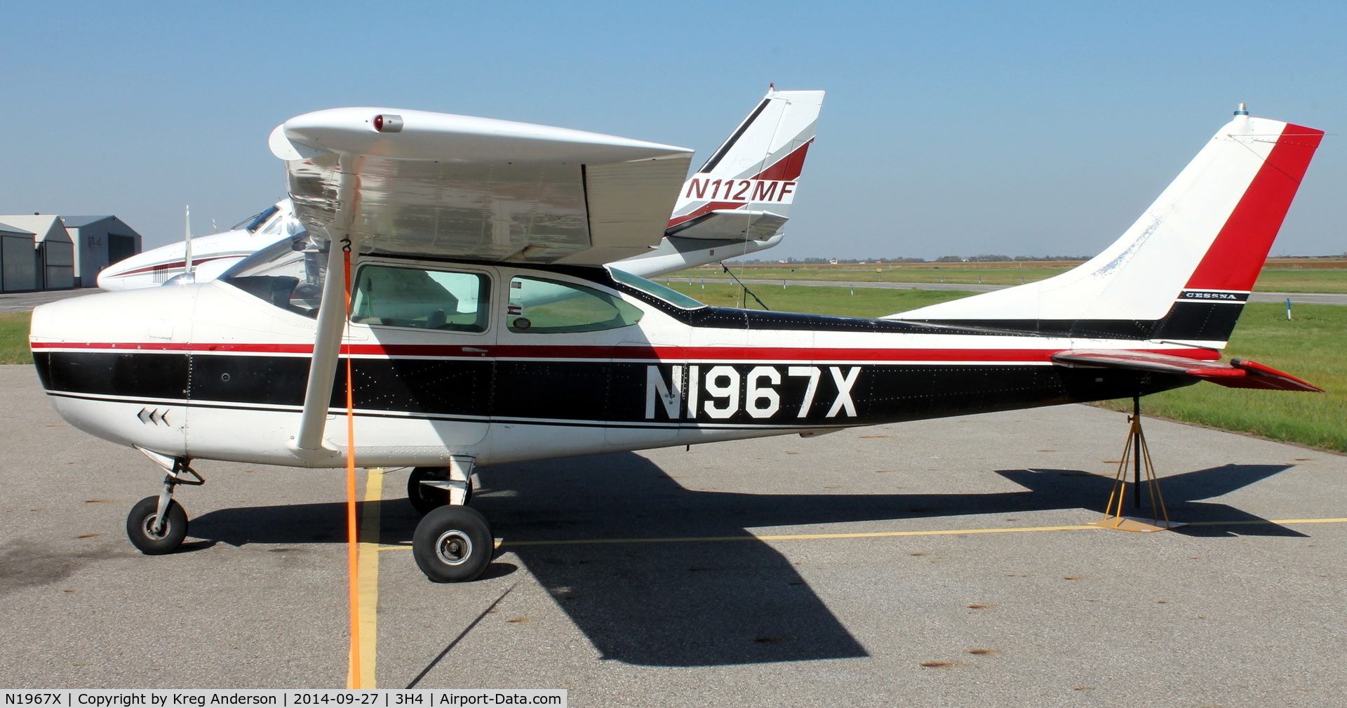 N1967X, 1965 Cessna 182H Skylane C/N 18256067, Cessna 182H Skylane on the line in Hillsboro, ND.