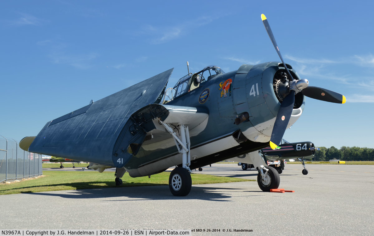 N3967A, 1945 Grumman TBM-3U Avenger C/N 53835, At Easton MD.