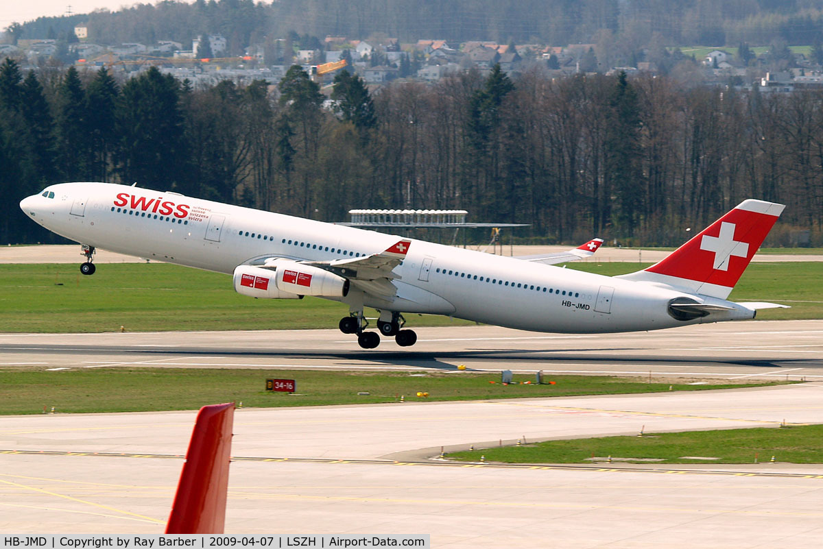 HB-JMD, 2003 Airbus A340-313 C/N 556, Airbus A340-313X [556] (Swiss International Air Lines) Zurich~HB 07/04/2009
