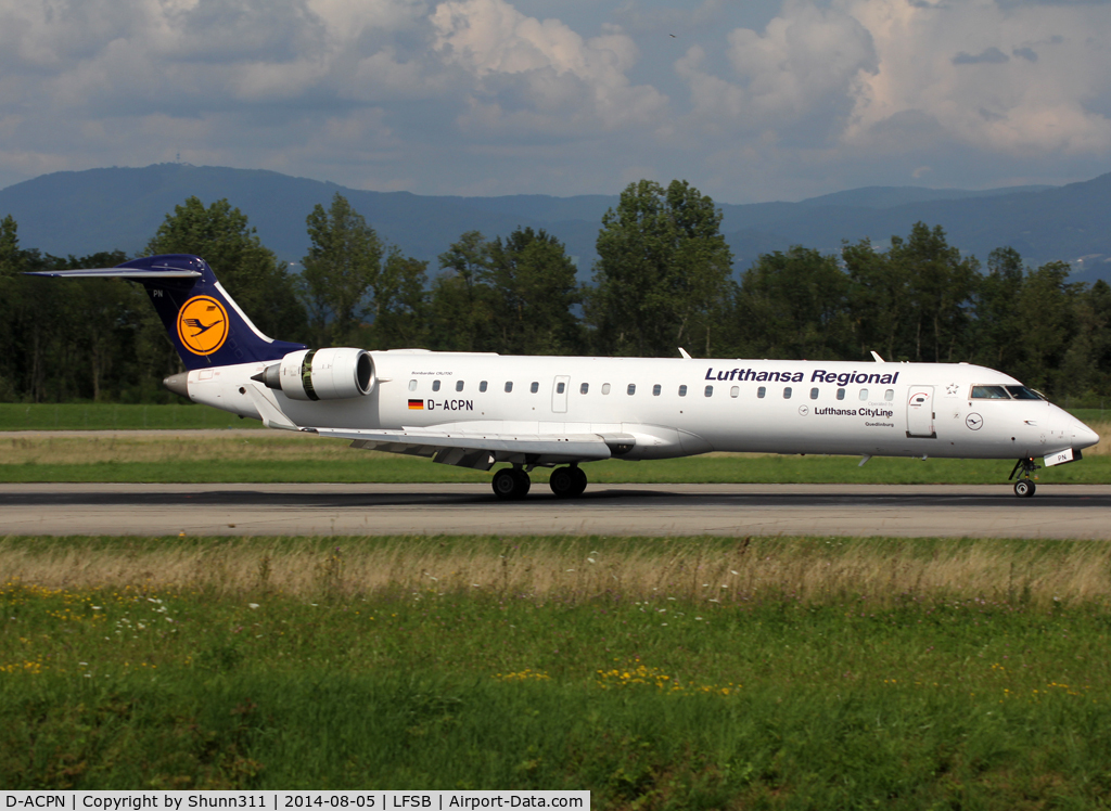 D-ACPN, 2003 Bombardier CRJ-701ER (CL-600-2C10) Regional Jet C/N 10083, Landing rwy 16