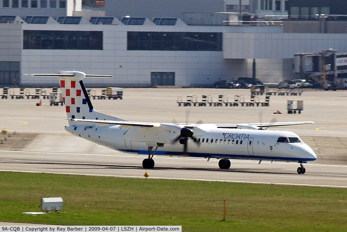 9A-CQB, 2008 De Havilland Canada DHC-8-402Q Dash 8 C/N 4211, De Havilland Canada DHC-8Q-402 Dash 8 [4211] (Croatia Airlines) Zurich~HB 07/04/2009