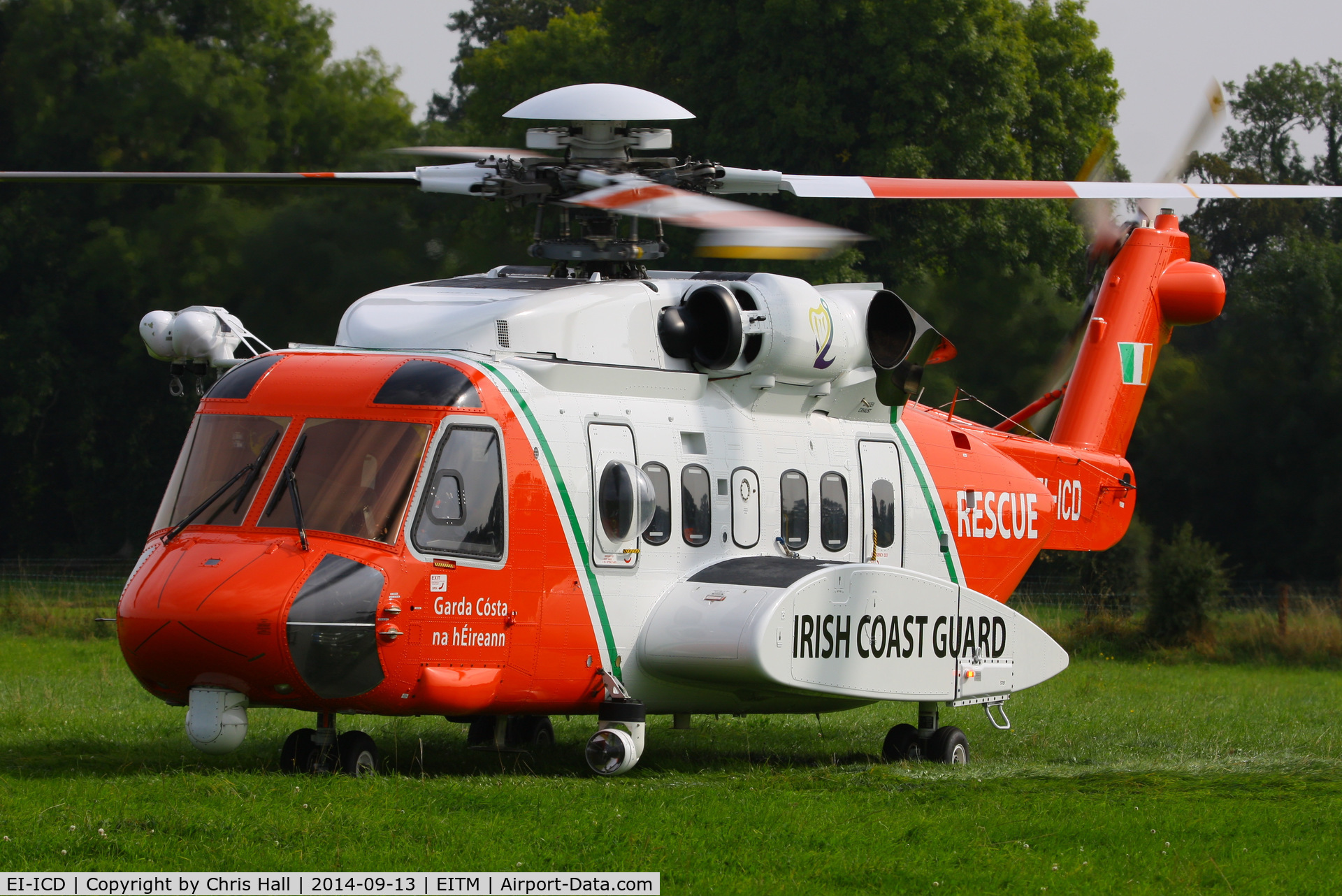 EI-ICD, 2007 Sikorsky S-92A C/N 920052, at the Trim airfield fly in, County Meath, Ireland