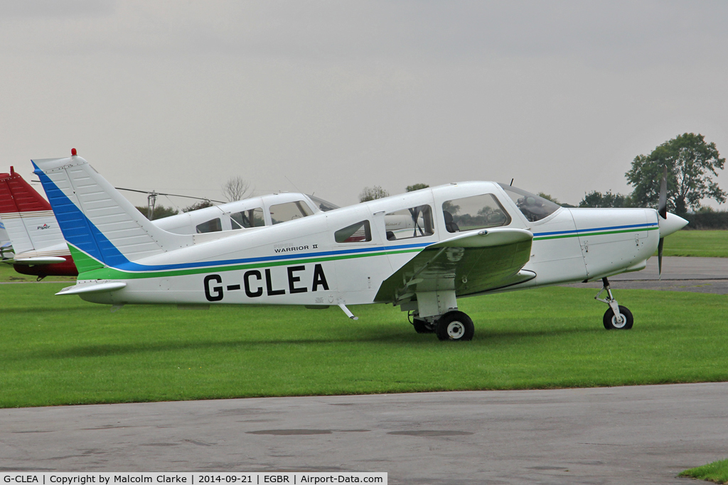 G-CLEA, 1978 Piper PA-28-161 Cherokee Warrior II C/N 28-7916081, Piper PA-28-161 Cherokee Warrior II  at the Real Aeroplane Club's Helicopter Fly-In, Breighton Airfield, North Yorkshire, September 21st 2014.