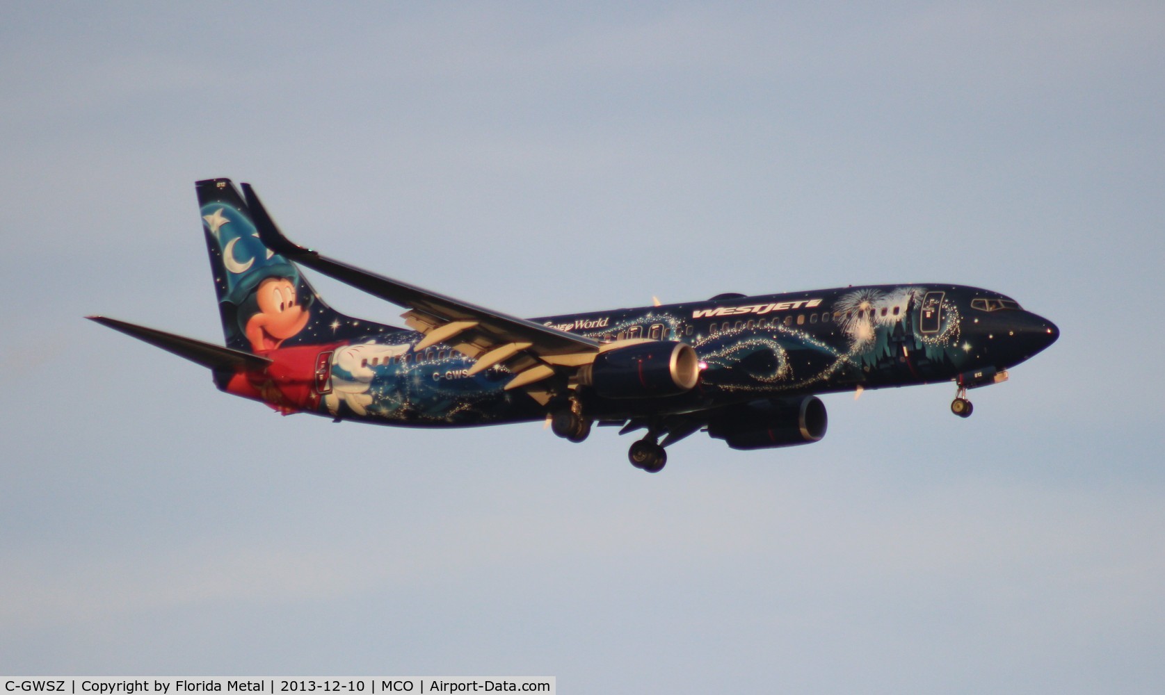 C-GWSZ, 2010 Boeing 737-8CT C/N 37092, West Jet Disney plane 737-800