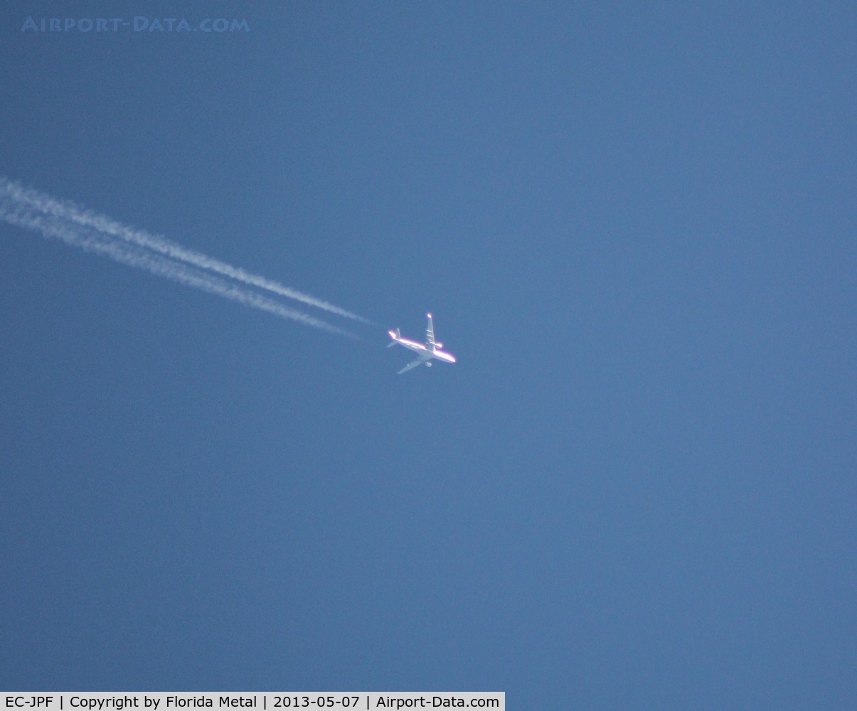EC-JPF, 2006 Airbus A330-202 C/N 733, Air Europa in flight 36,000 ft over Miami flying Madrid Spain to Cancun Mexico