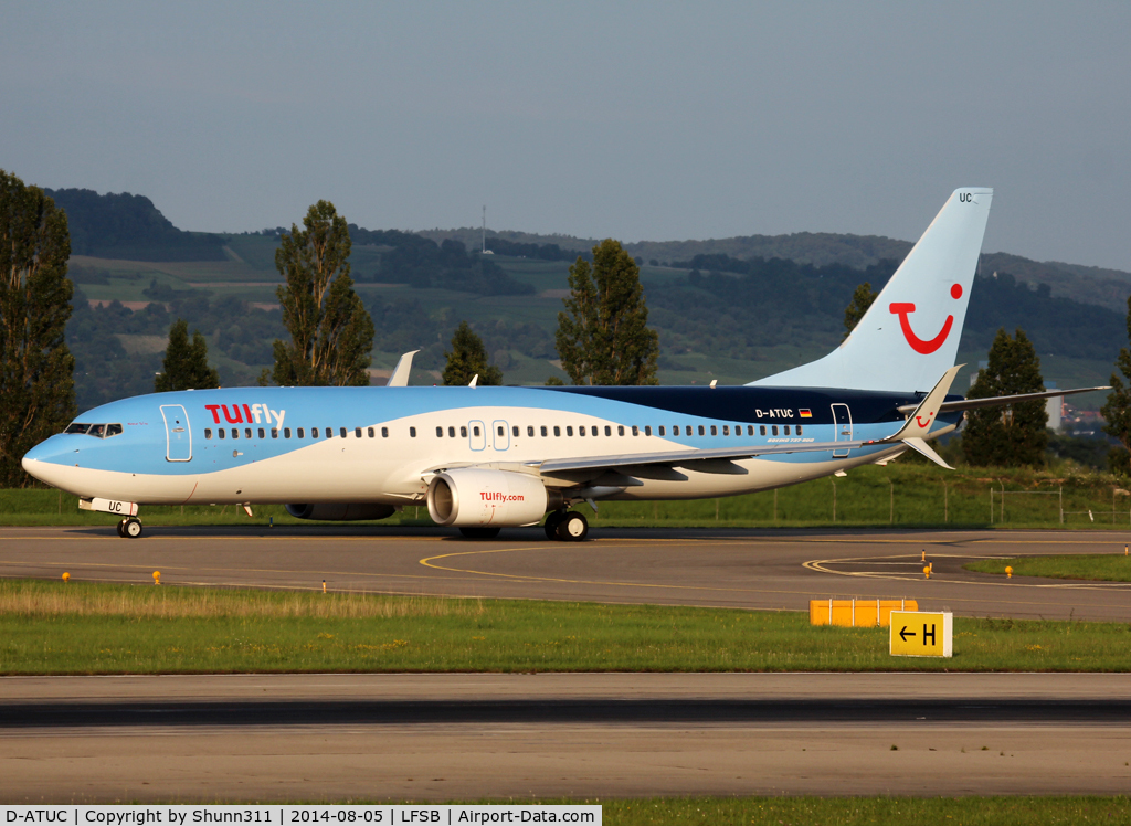 D-ATUC, 2006 Boeing 737-8K5 C/N 34684, Taxiing holding point rwy 16 in new TUI Group c/s and with scimitar winglet equipments. Was in 'Im Zug Zum Flug c/s
