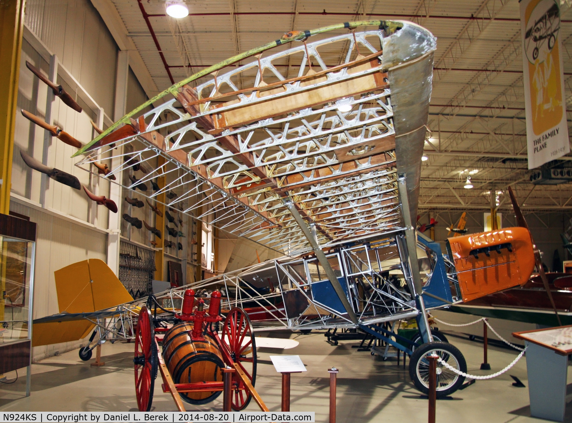 N924KS, 1927 Curtiss 50B Robin C/N 511, This 1927 original is displayed at the Glenn H. Curtiss Museum with some of the fabric removed to show off its internal framework.