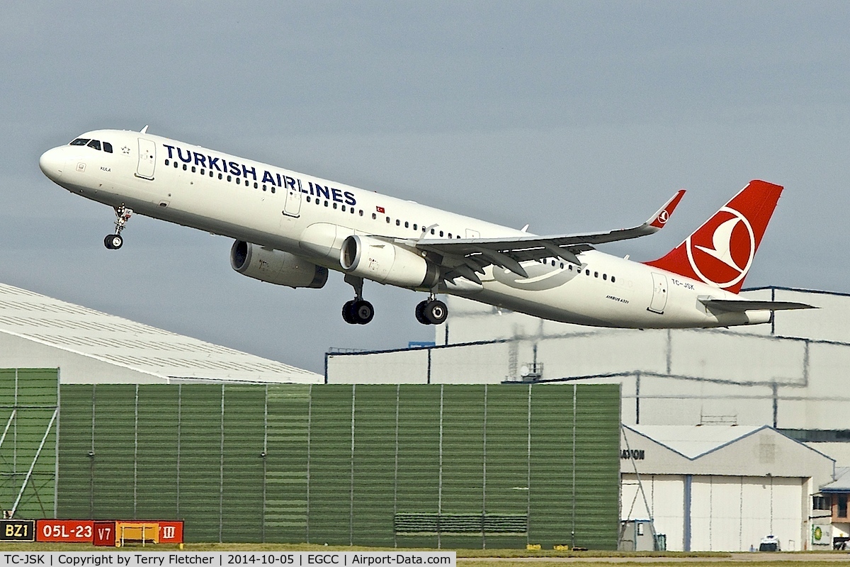 TC-JSK, 2013 Airbus A321-231 C/N 5663, TC-JSK (Kula), 2013 Airbus A321-231, c/n: 5663 of Turkish Airlines at Manchester