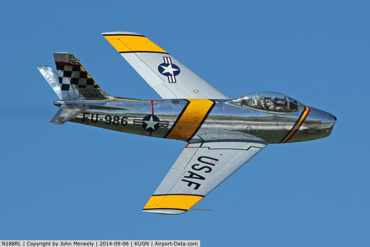 N188RL, 1952 North American F-86F Sabre C/N 191-682, Wings Over Waukegan 2014