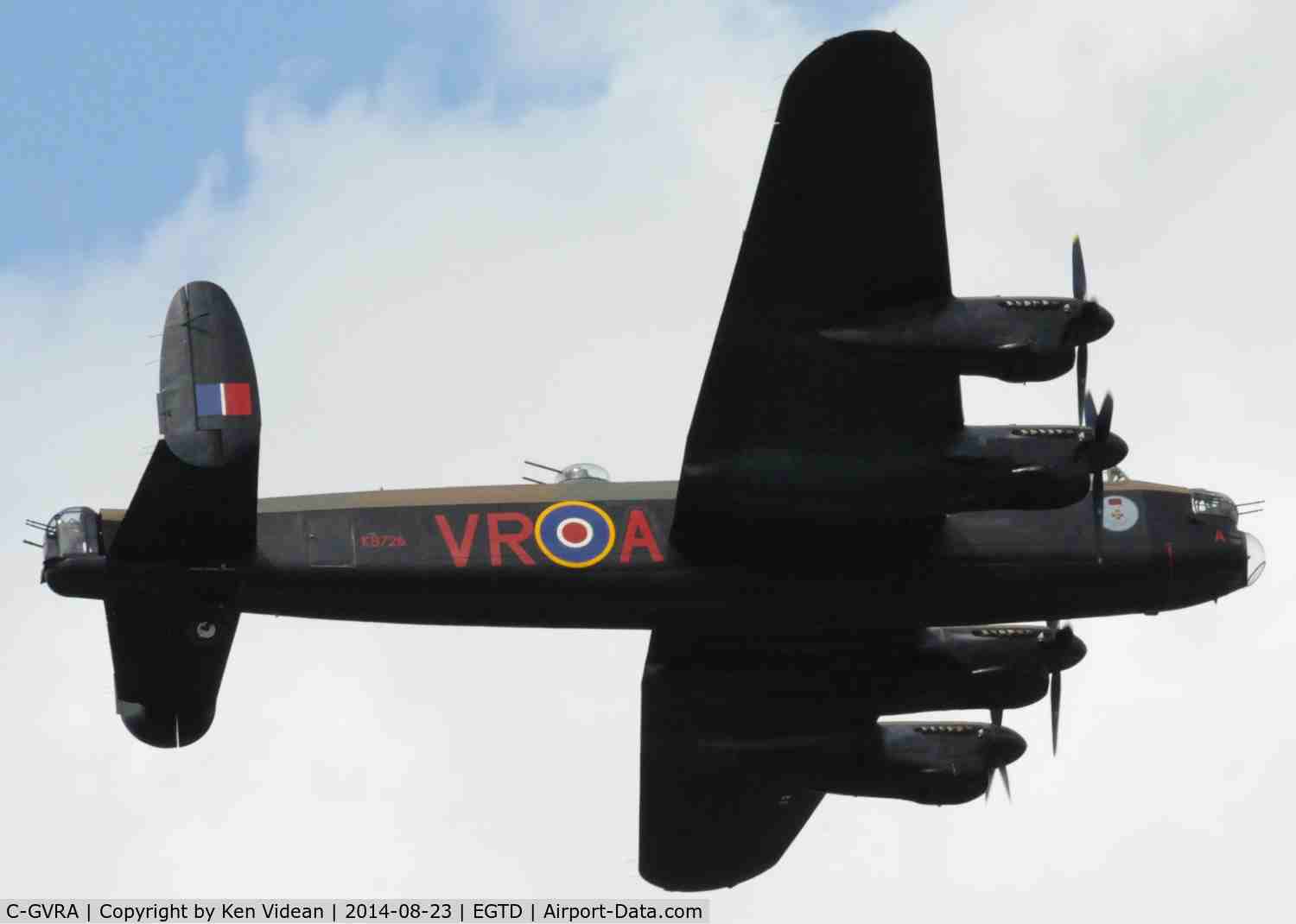 C-GVRA, 1945 Victory Aircraft Avro 683 Lancaster BX C/N FM 213 (3414), Performing a flyby.