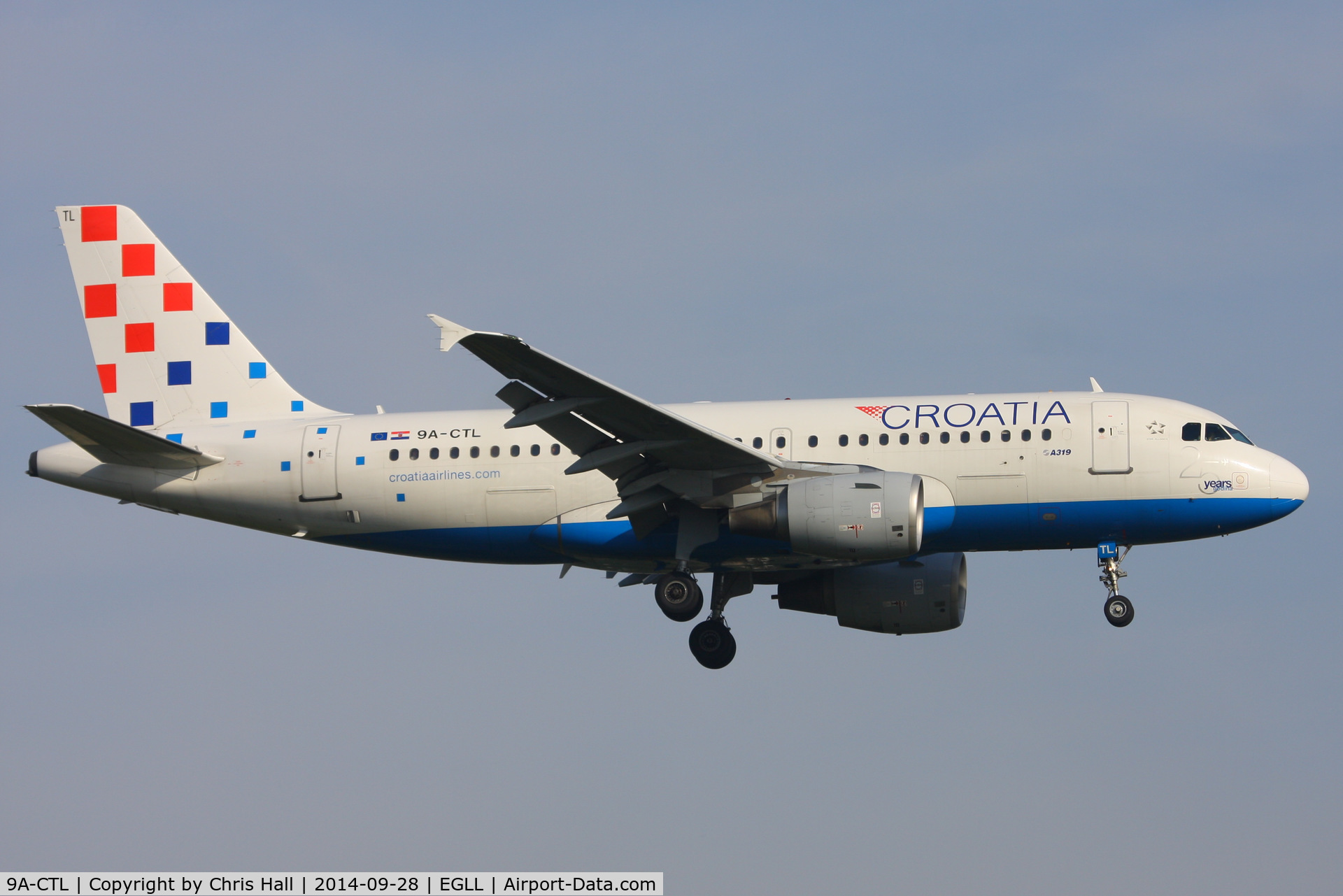 9A-CTL, 2000 Airbus A319-112 C/N 1252, Croatia Airlines