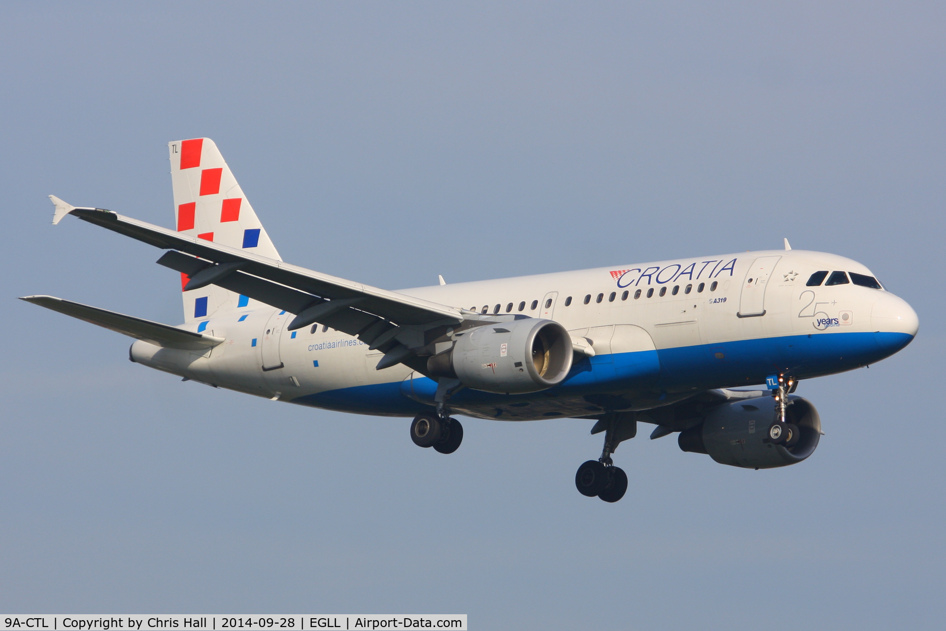 9A-CTL, 2000 Airbus A319-112 C/N 1252, Croatia Airlines
