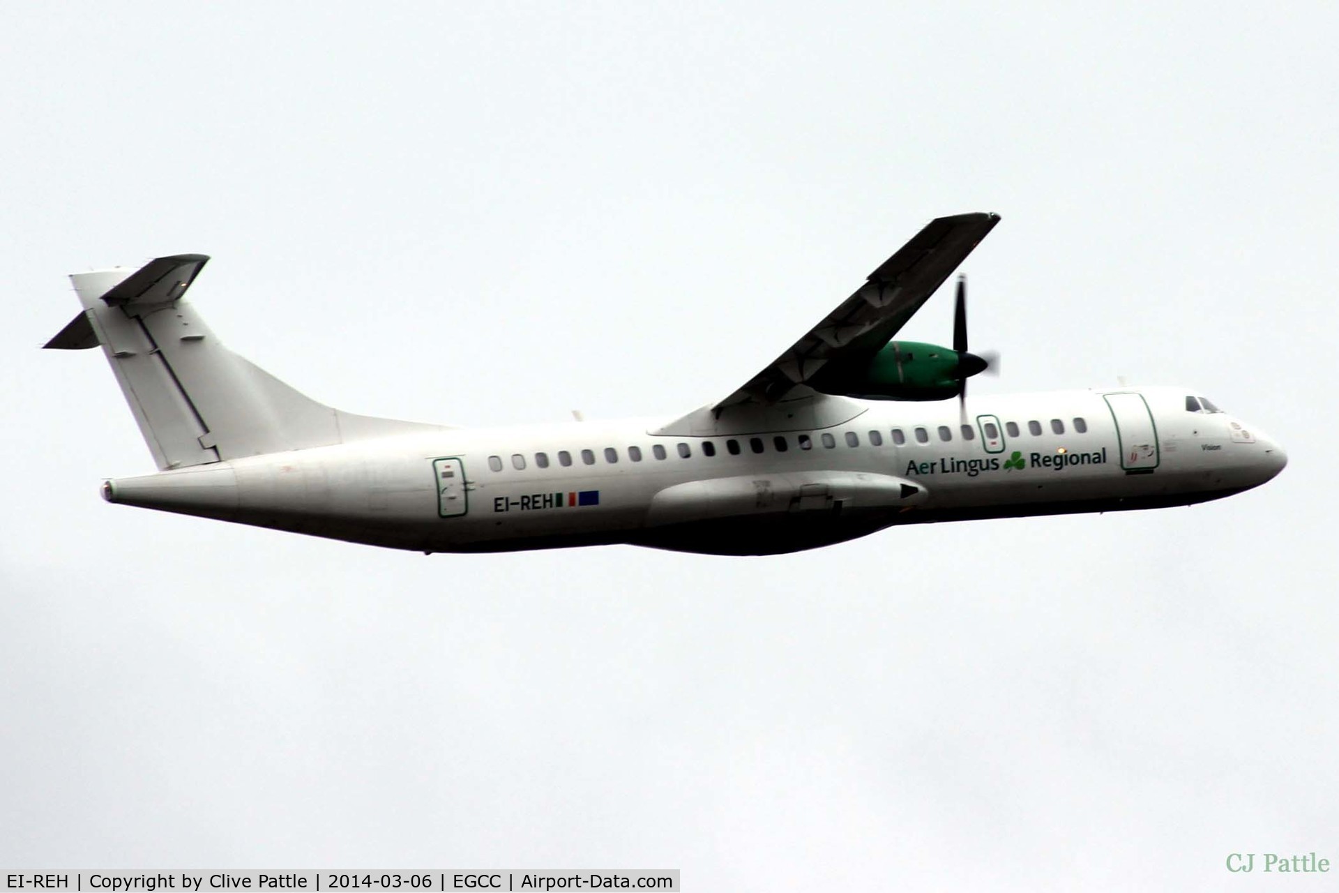 EI-REH, 1991 ATR 72-202 C/N 260, Manchester Climb-out enroute to Dublin
