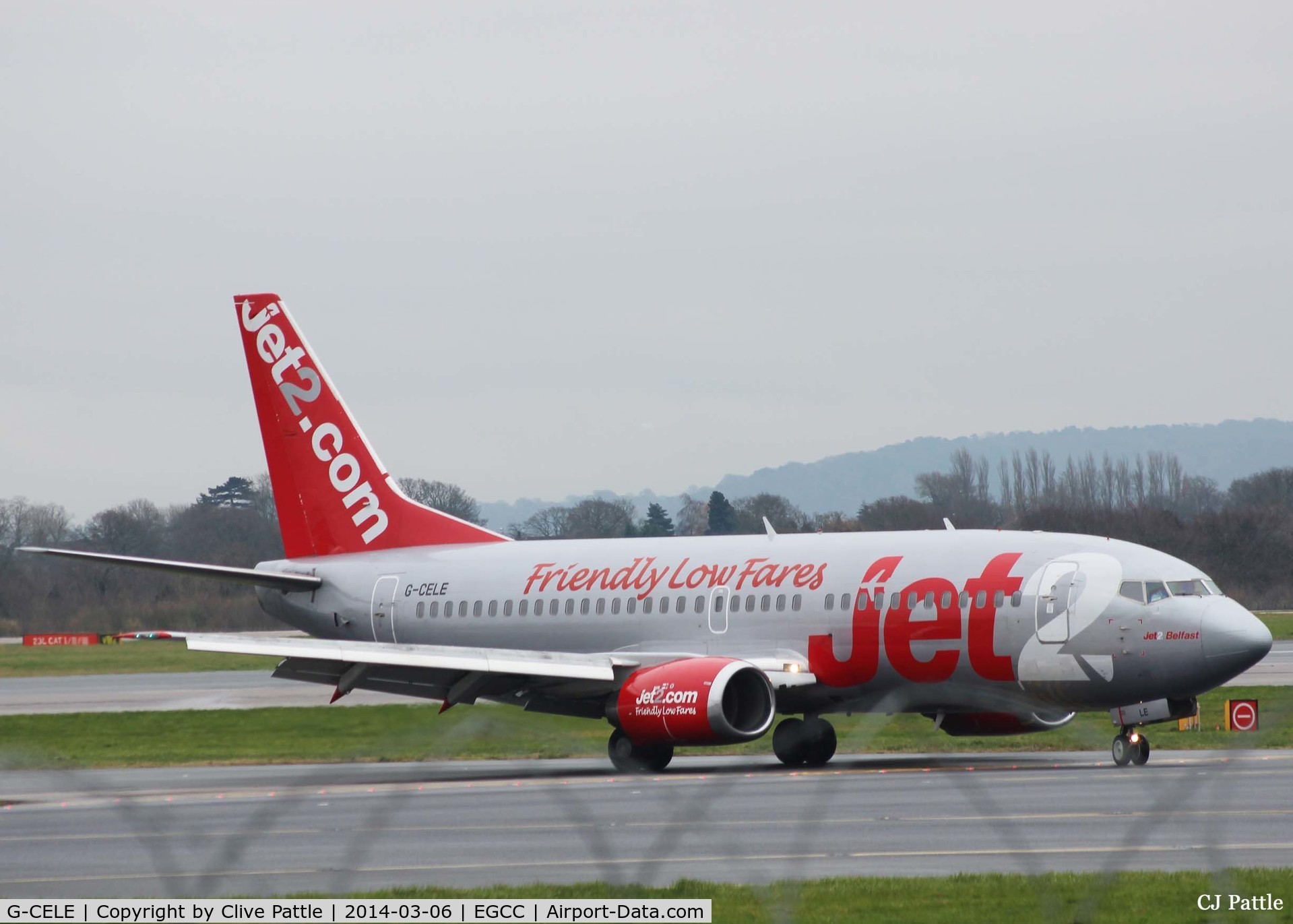 G-CELE, 1988 Boeing 737-33A C/N 24029, Manchester view