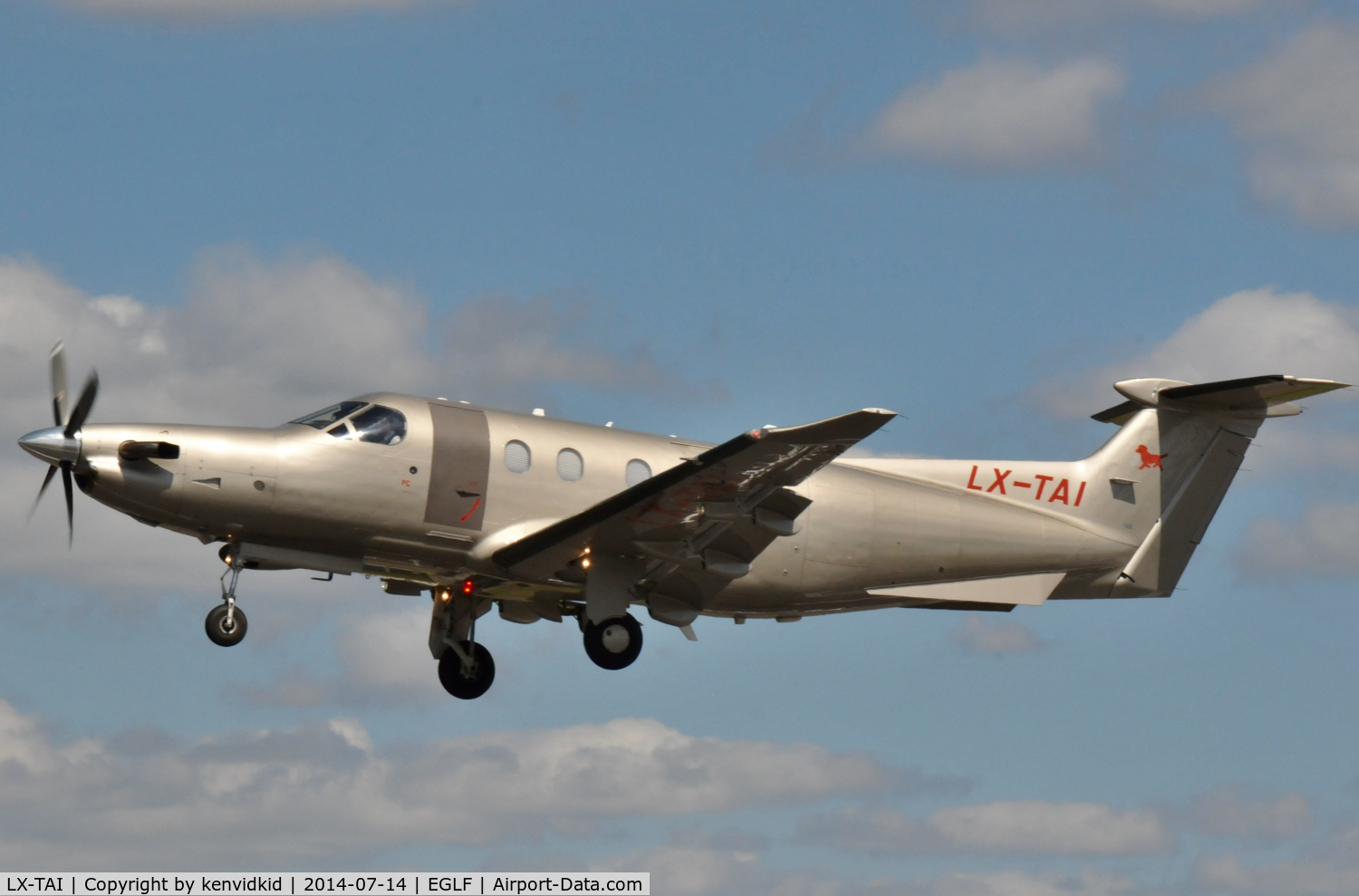 LX-TAI, 2008 Pilatus PC-12/47E C/N 1008, Exec departure.
