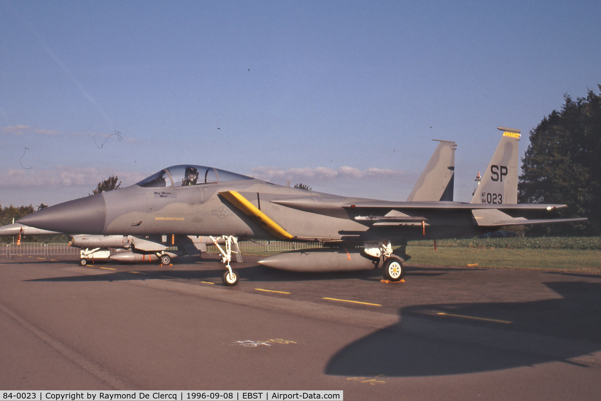 84-0023, 1984 McDonnell Douglas F-15C Eagle C/N 934/C326, Brustem Airshow on 8-9-1996.