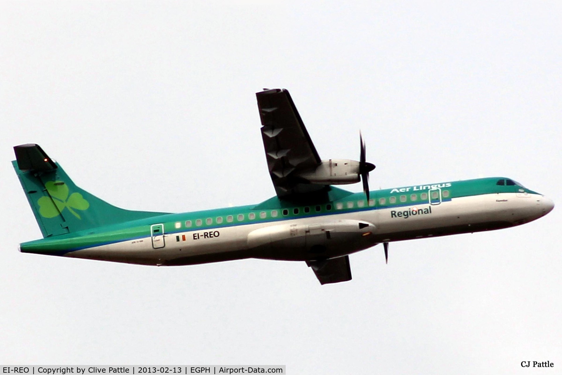 EI-REO, 2008 ATR 72-212A C/N 787, Departure from Edinburgh