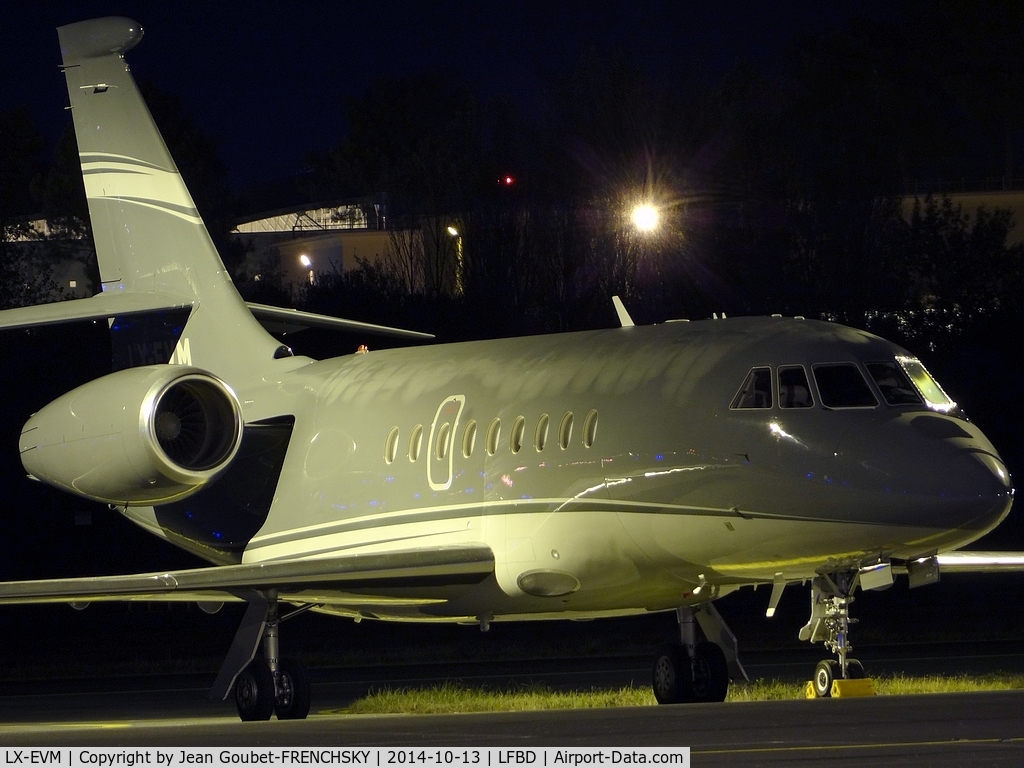 LX-EVM, 2008 Dassault Falcon 2000EX C/N 181, Fairfield Technologies Ltd (ops by Global Jet)