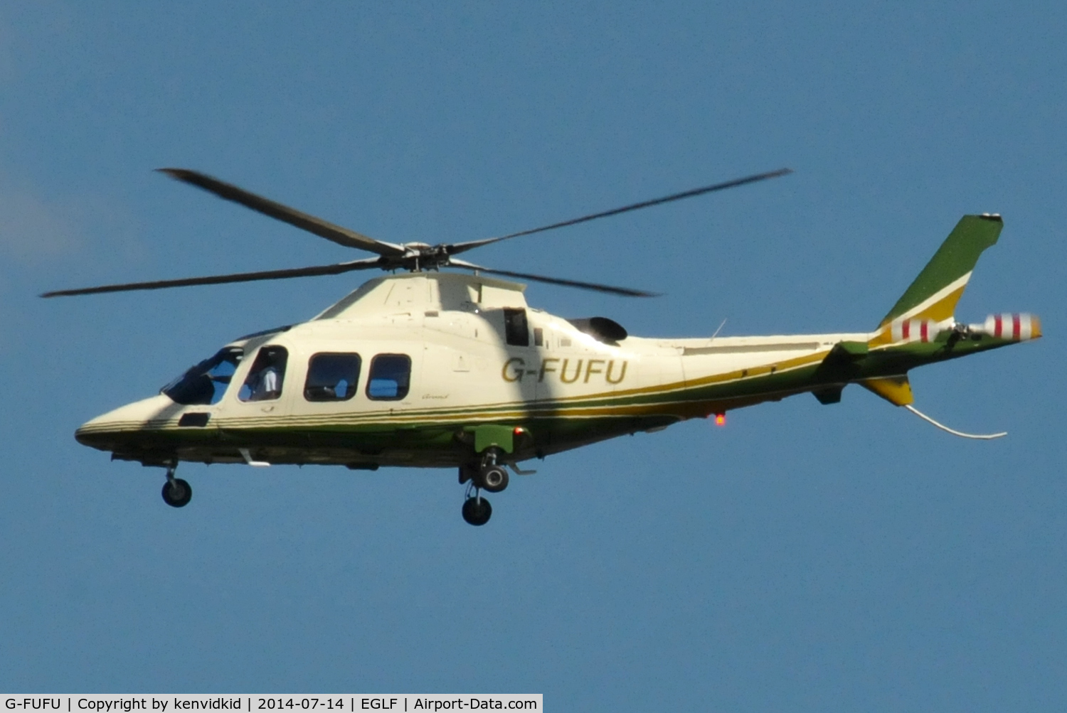 G-FUFU, 2007 Agusta A-109S Grand C/N 22058, Inbound to FIA 2014.