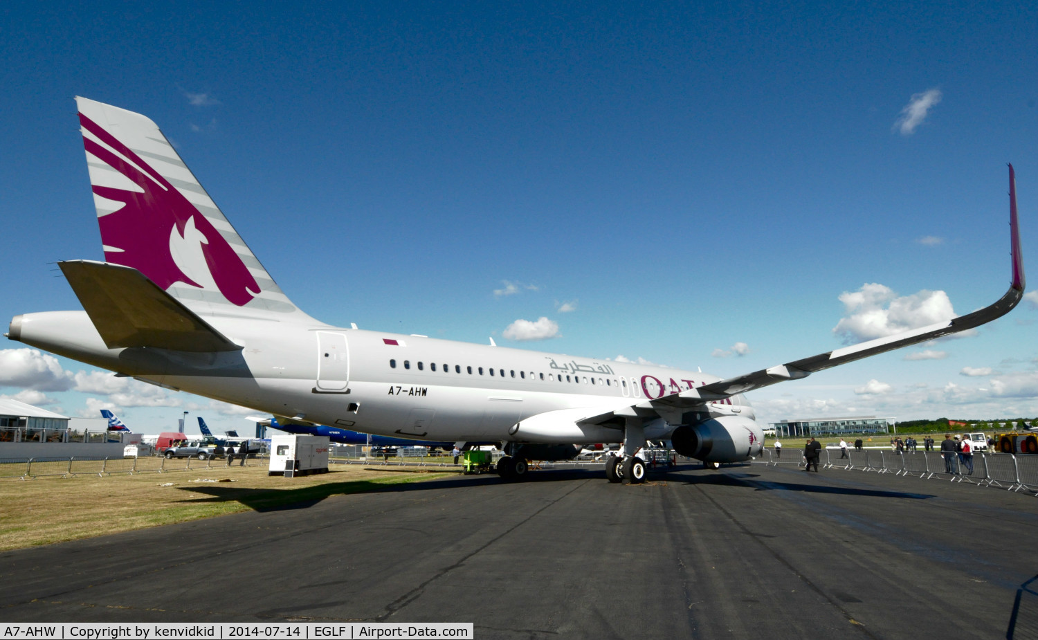A7-AHW, 2012 Airbus A320-232 C/N 5217, On static display at FIA 2014.