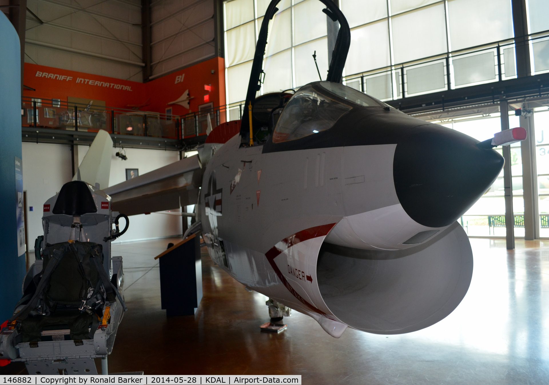146882, Vought F8U-1P Crusader C/N Not found 146882, Right side, intake, Frontiers of Flight Museum DAL
