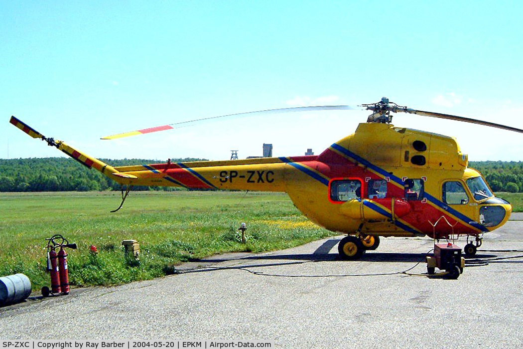 SP-ZXC, 1975 Mil Mi-2 Hoplite C/N 514408105, Mil Mi-2+ Hoplite [514408105]  (Lotnicze Pogotowie Ratunkowe-Polish Air Rescue) Katowice-Muchowiec~SP 20/05/2004
