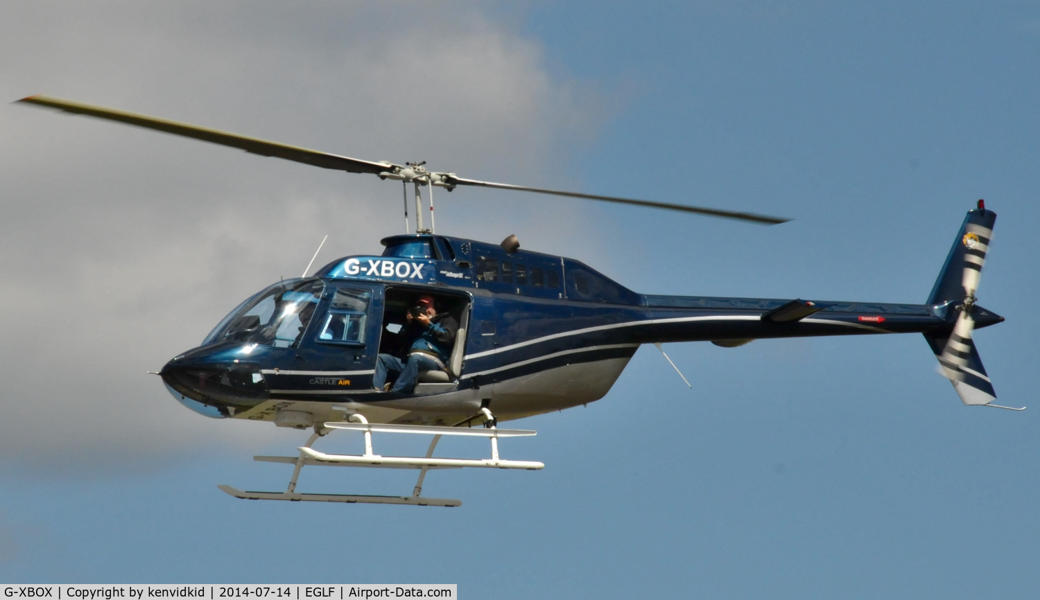 G-XBOX, 1981 Bell 206B JetRanger III C/N 3370, Press chopper.