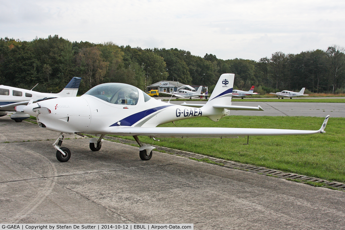 G-GAEA, 2010 Aquila AT01 C/N AT01-214, Parked at Aeroclub Brugge.