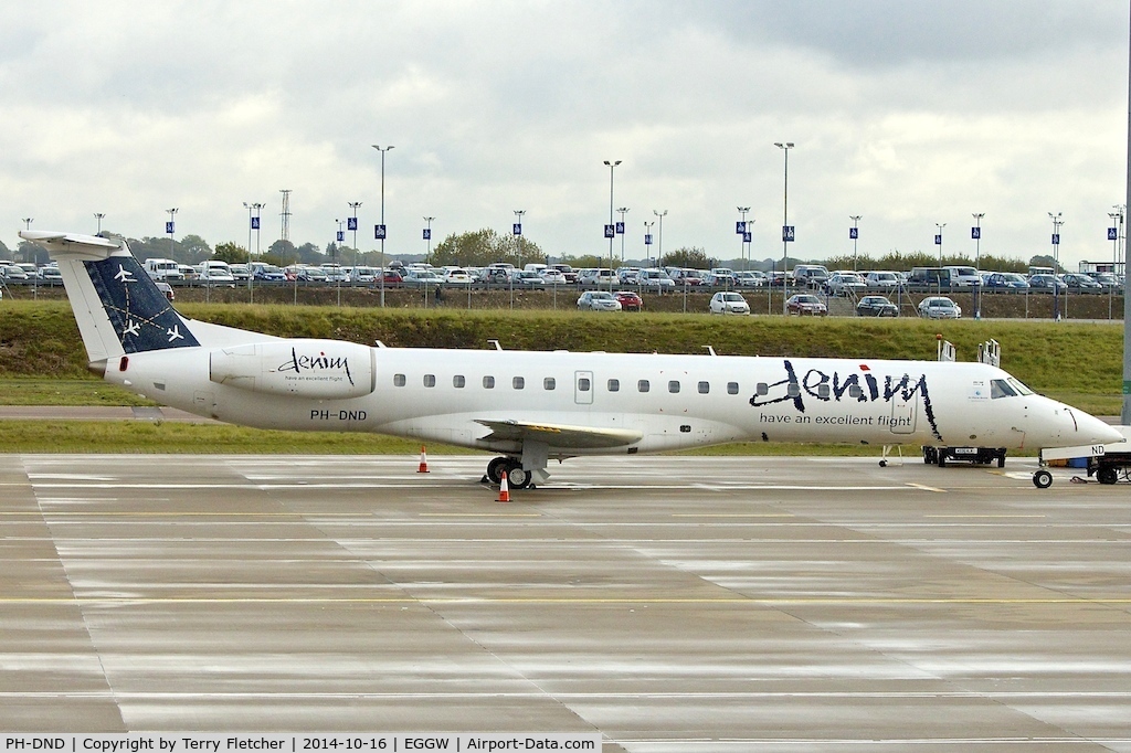 PH-DND, 2001 Embraer EMB-145MP (ERJ-145MP) C/N 145406, 2001 Embraer ERJ-145MP, c/n: 145406 of Denim Air at Luton