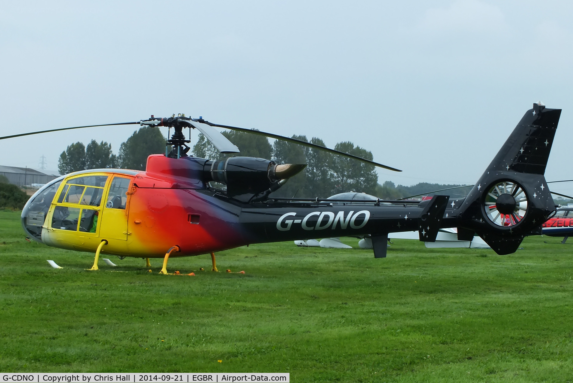 G-CDNO, 1975 Westland SA-341B Gazelle AH1 C/N 1385, at Breighton's Heli Fly-in, 2014