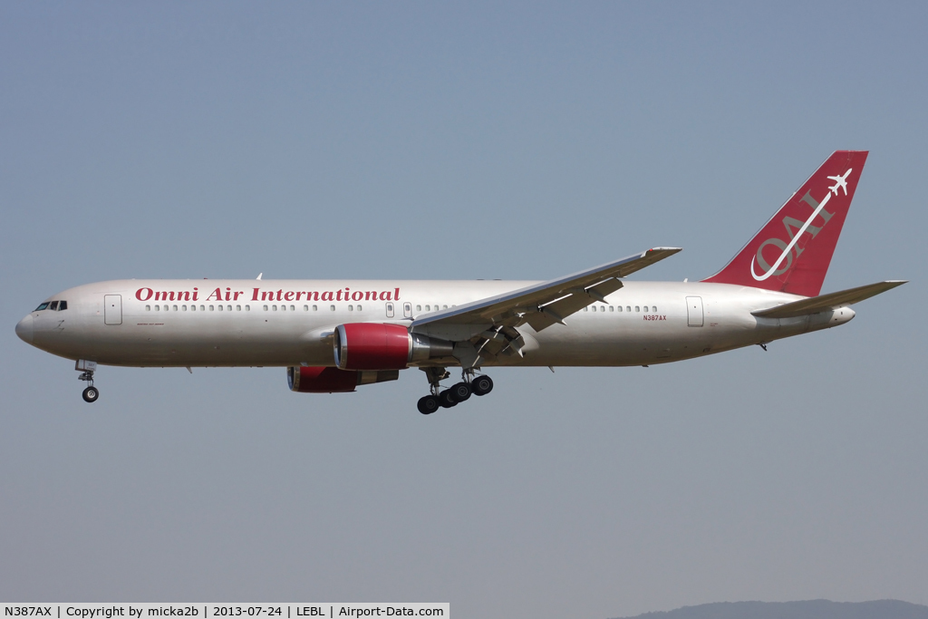 N387AX, 1991 Boeing 767-319/ER C/N 24875, Landing