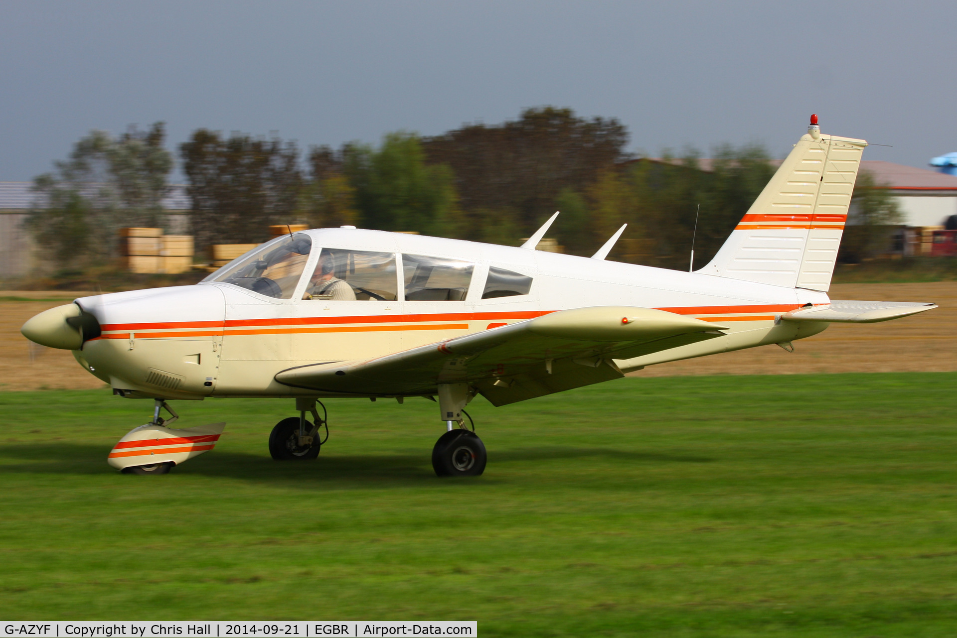 G-AZYF, 1968 Piper PA-28-180 Cherokee C/N 28-5227, at Breighton's Heli Fly-in, 2014