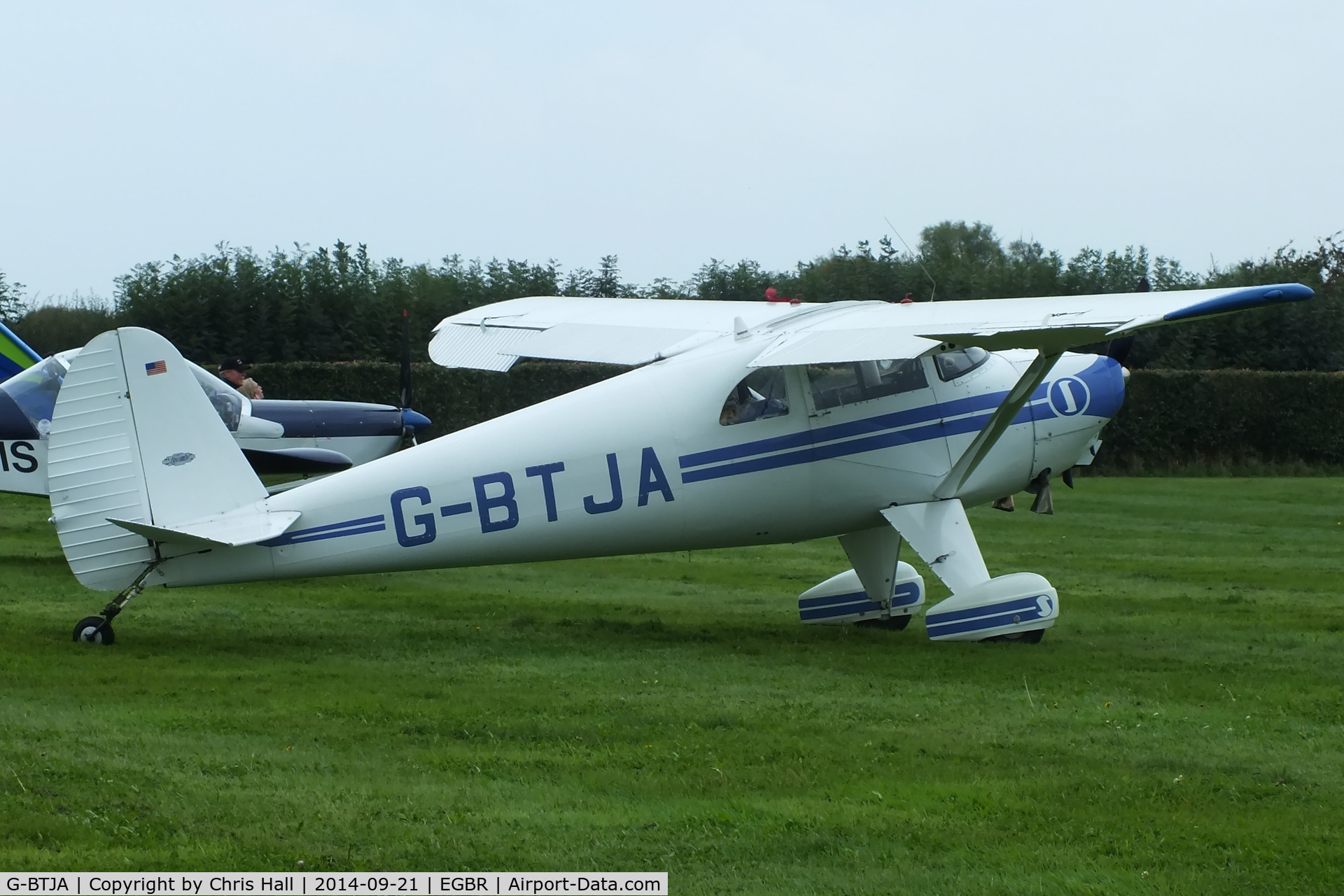 G-BTJA, 1947 Luscombe 8E Silvaire C/N 5037, at Breighton's Heli Fly-in, 2014