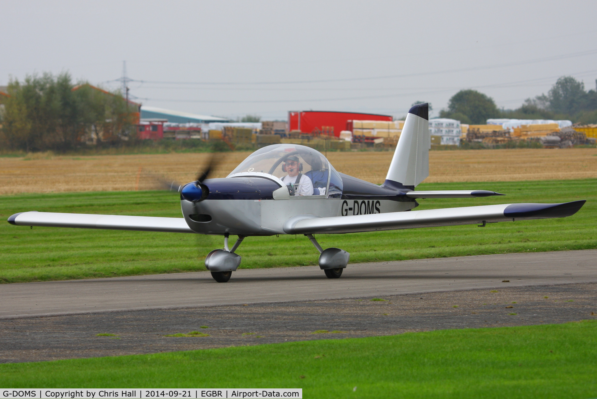 G-DOMS, 2004 Aerotechnik EV-97A Eurostar C/N PFA 315-14254, at Breighton's Heli Fly-in, 2014