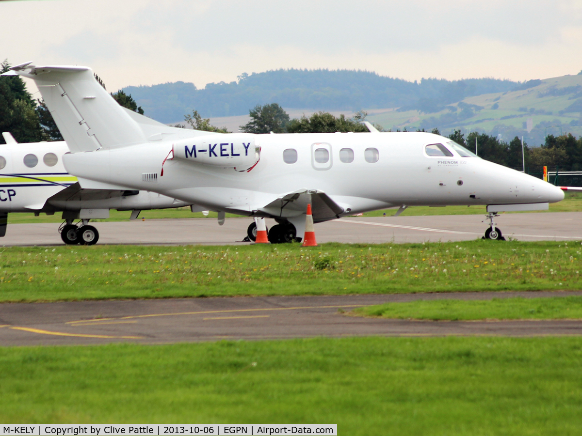 M-KELY, 2009 Embraer EMB-500 Phenom 100 C/N 50000040, Parked up at Dundee Riverside EGPN