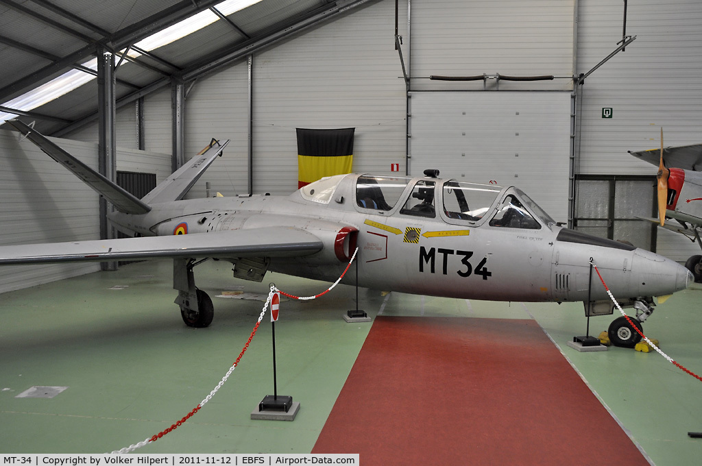 MT-34, Fouga CM-170R Magister C/N 291, at Florennes