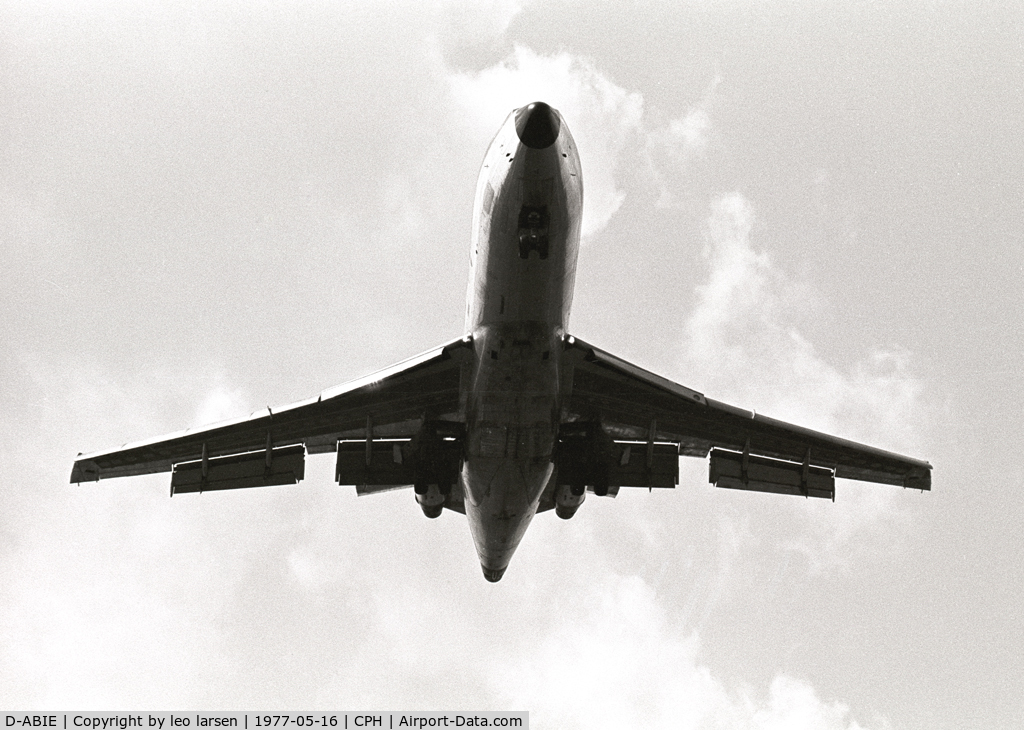 D-ABIE, 1967 Boeing 727-30C C/N 19012, Copenhagen 16.5.77