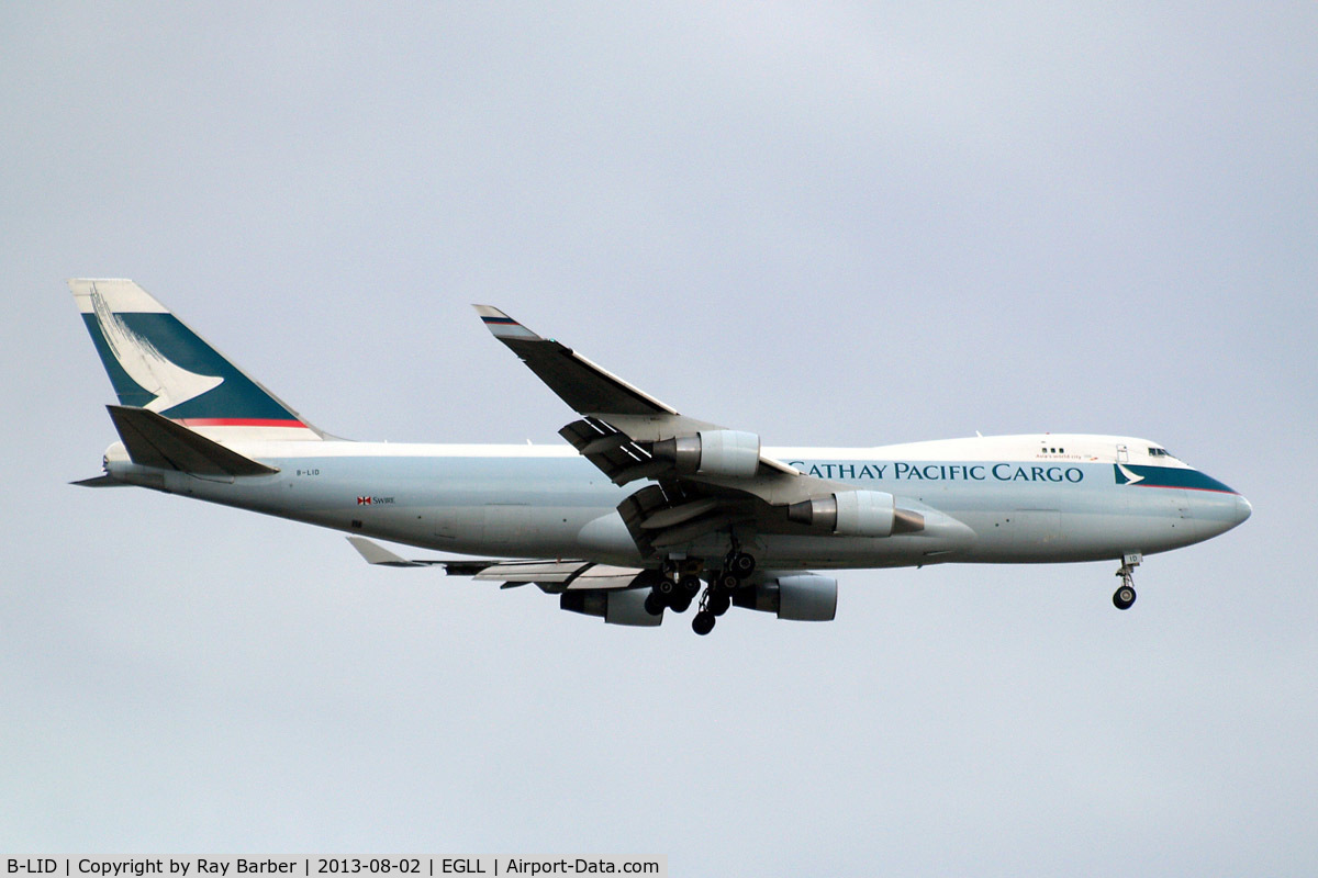 B-LID, 2009 Boeing 747-467F/SCD C/N 36869, Boeing 747-467ERF [36869] (Cathay Pacific Cargo) Home~G 02/08/2013. On approach 27L.