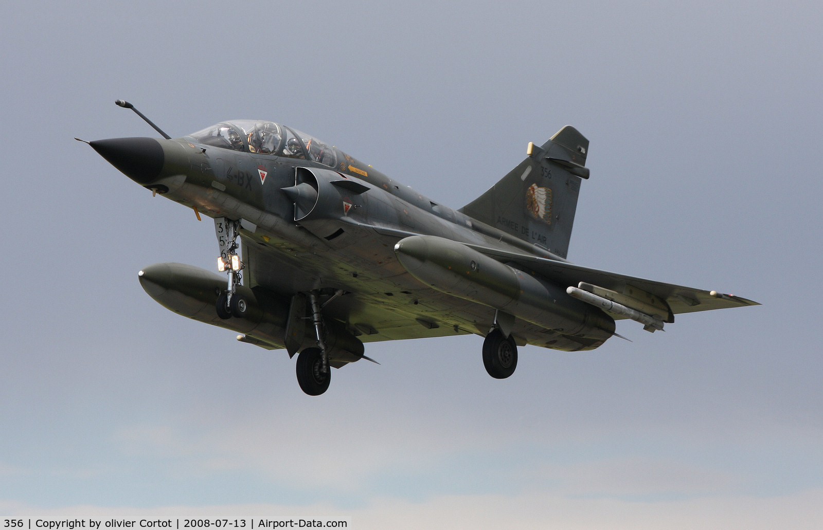 356, Dassault Mirage 2000N C/N 326, rainy day for Avord airshow