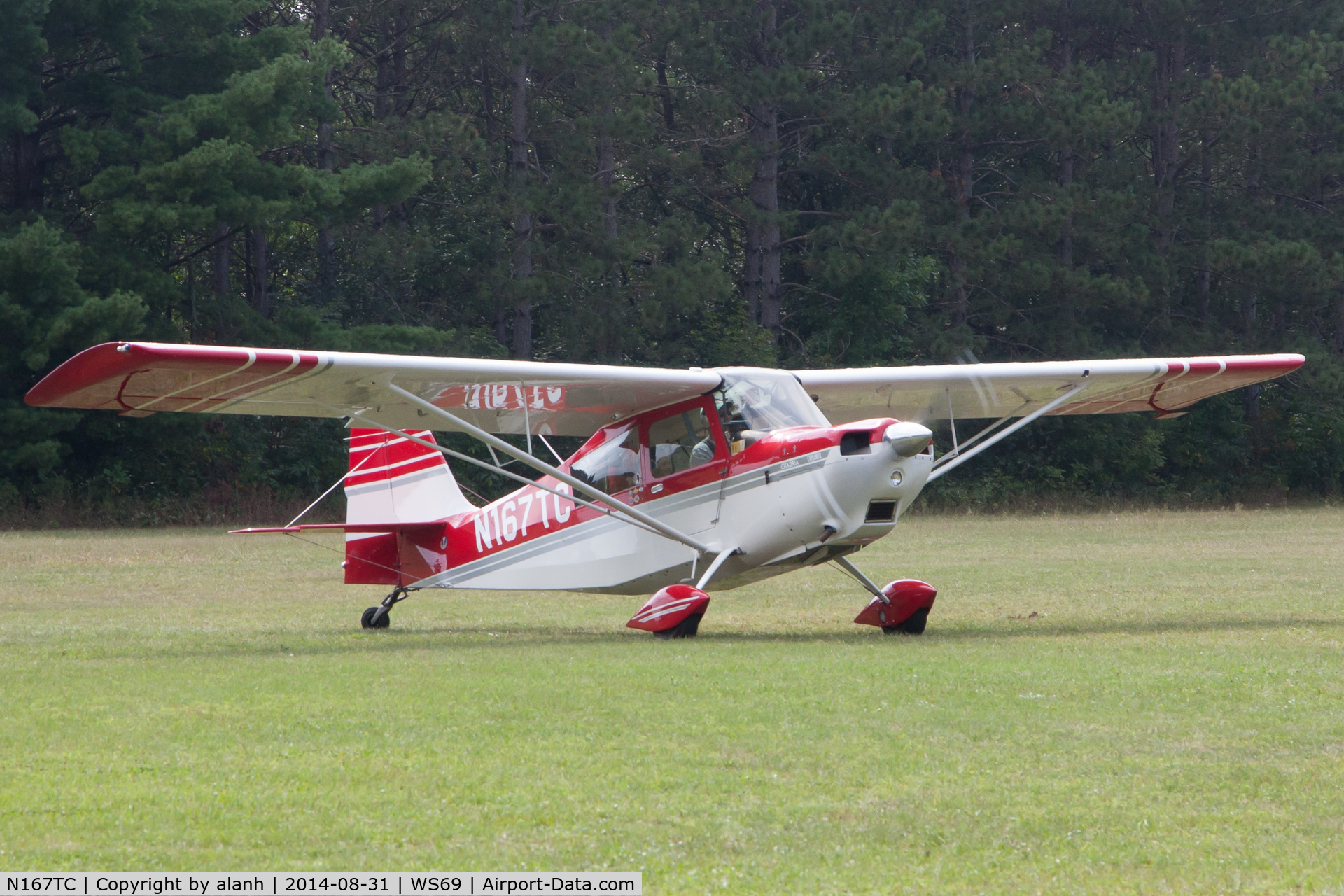 N167TC, 2001 American Champion 7GCBC C/N 1304-2000, Taxying to the hold for departure from Log Cabin Airport