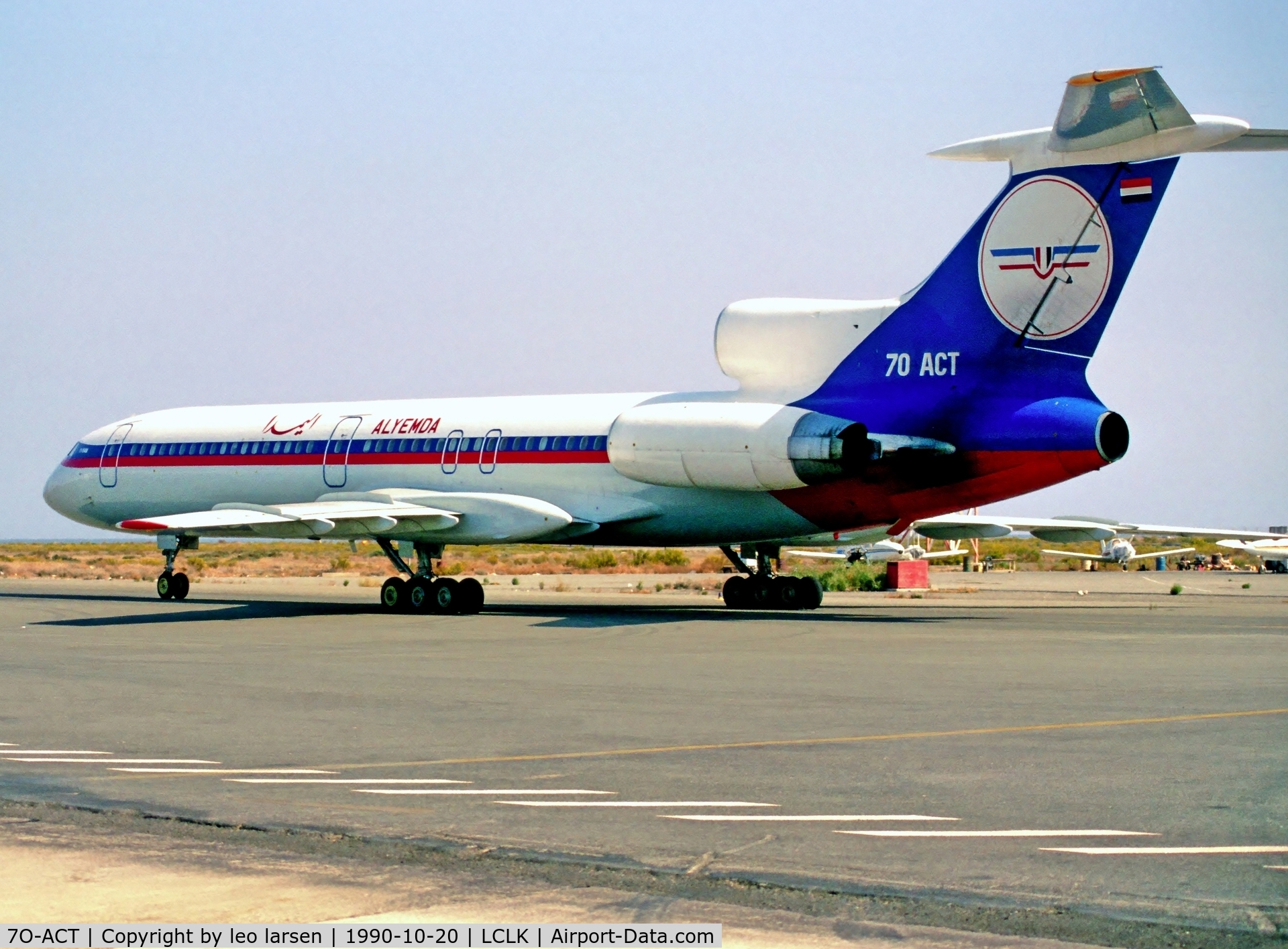 7O-ACT, 1989 Tupolev Tu-154M C/N 89A822, Larnaca LCA