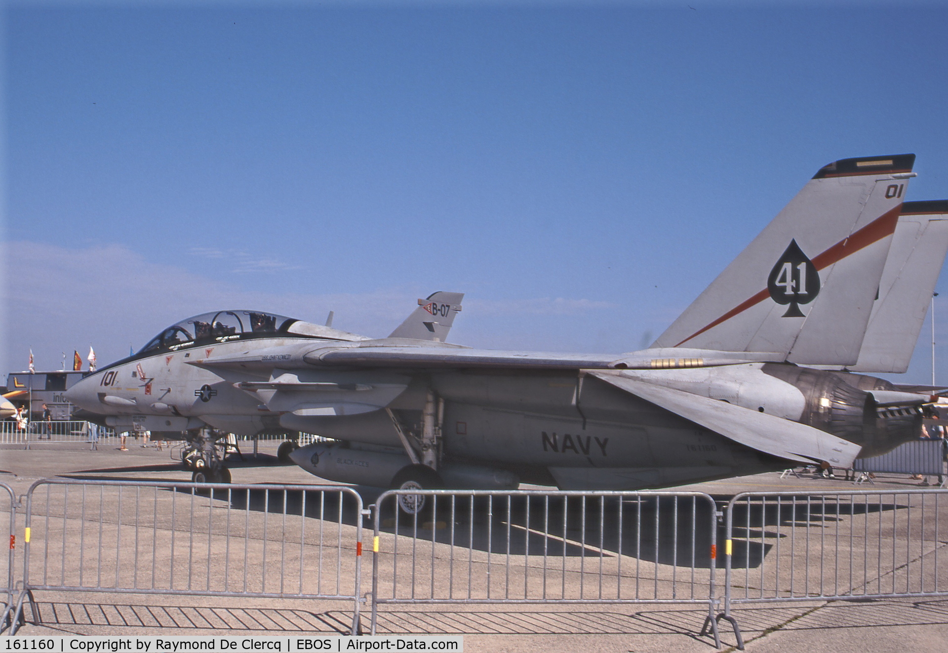 161160, Grumman F-14A Tomcat C/N 387, At the Ostend Airshow in July 1997.